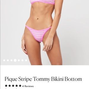 NWT L Space Pique Striped Tommy Bottom